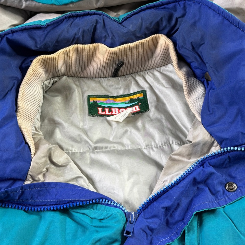 VTG LL Bean Penobscot Parka Jacket Full Zip Made in USA Hooded Coat Mens Tall L - Picture 13 of 15